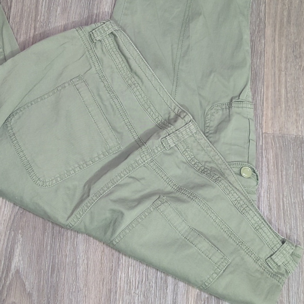 ❤️5/$25 Faded Glory Women Olive Cargo Pants - Picture 5 of 6